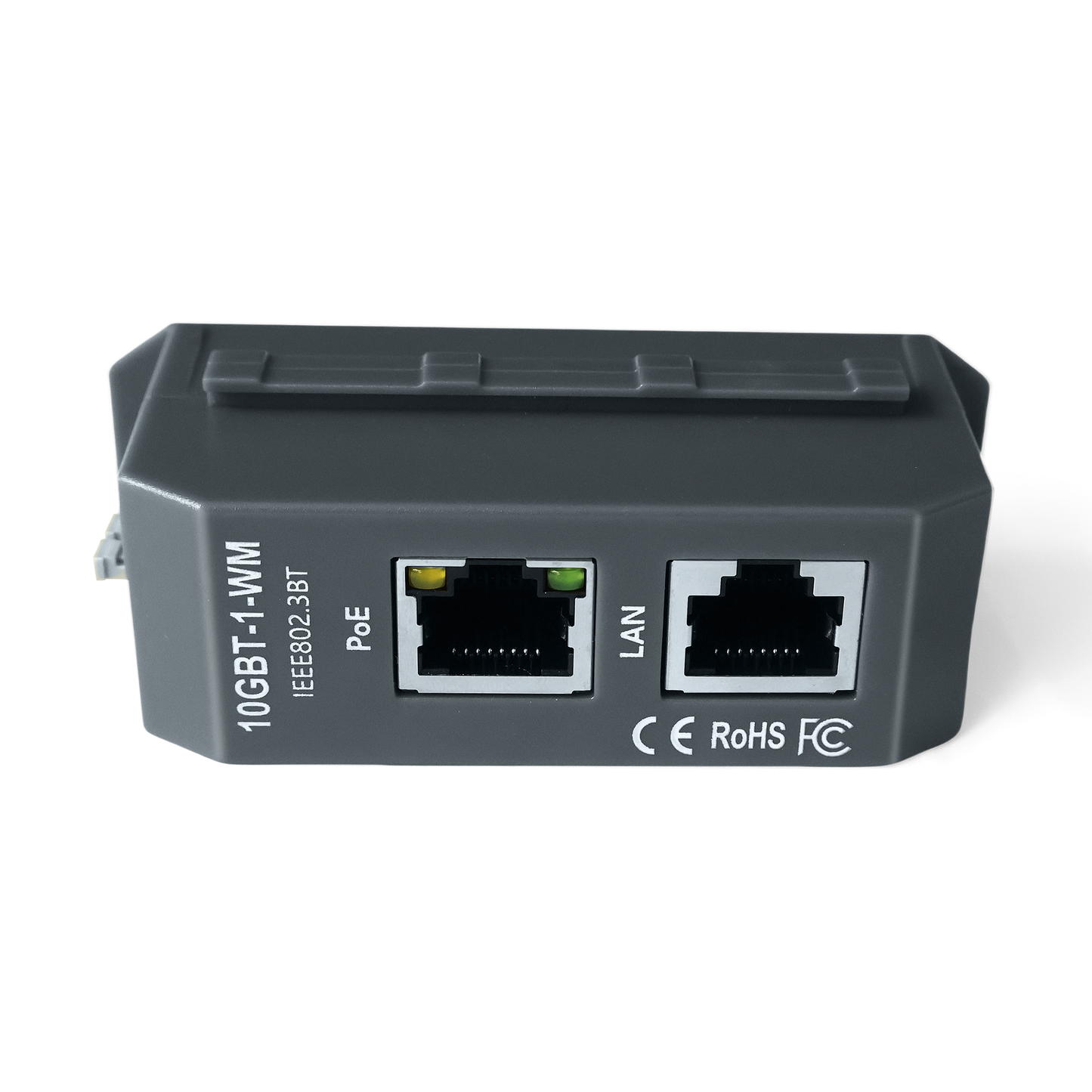 10GBT-1-WM 高速10G PoE++供电注入器高达90W的电力支持,采用智能握手协商机制,符合IEEE 802.3af/at/bt标准,为高清IP摄像头、高端无线AP、LED照明等设备提供高速数据传输与稳定供电