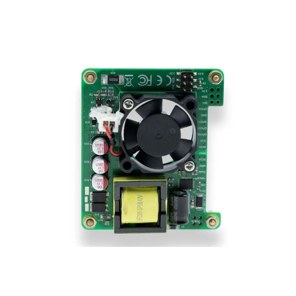 GAT-pihat 适用于树莓派4和3B+,兼容IEEE 802.3af PoE交换机或48V PoE注入器,为树莓派提供5V10W 的功率以及千兆的传输速率