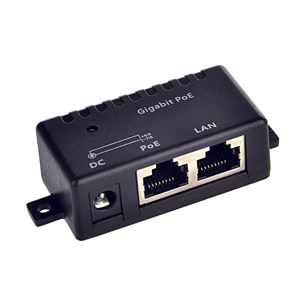 GPOE-1-48V15W 1口千兆PoE 供电器与48V15W电源套装,千兆被动式中跨以太网注入器为802.3af PoE 设备供电