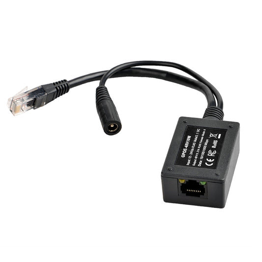 GPOE-48V10W POE转换器 以太网注入器,12-24V 输入 48V PoE 输出,适用于太阳能电源或者24V 被动式PoE 设备