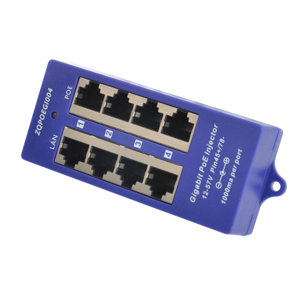 GPOE-4B 4口千兆以太网供电器 Mode B 被动式POE注入器 适用于24V Mikrotik, UBNT 设备