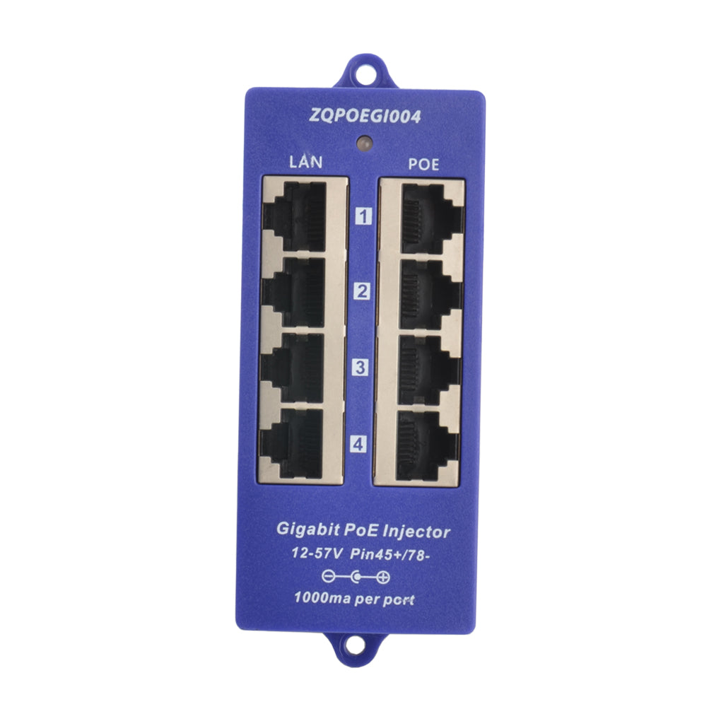 GPOE-4B 4口千兆以太网供电器 Mode B 被动式POE注入器 适用于24V Mikrotik, UBNT 设备