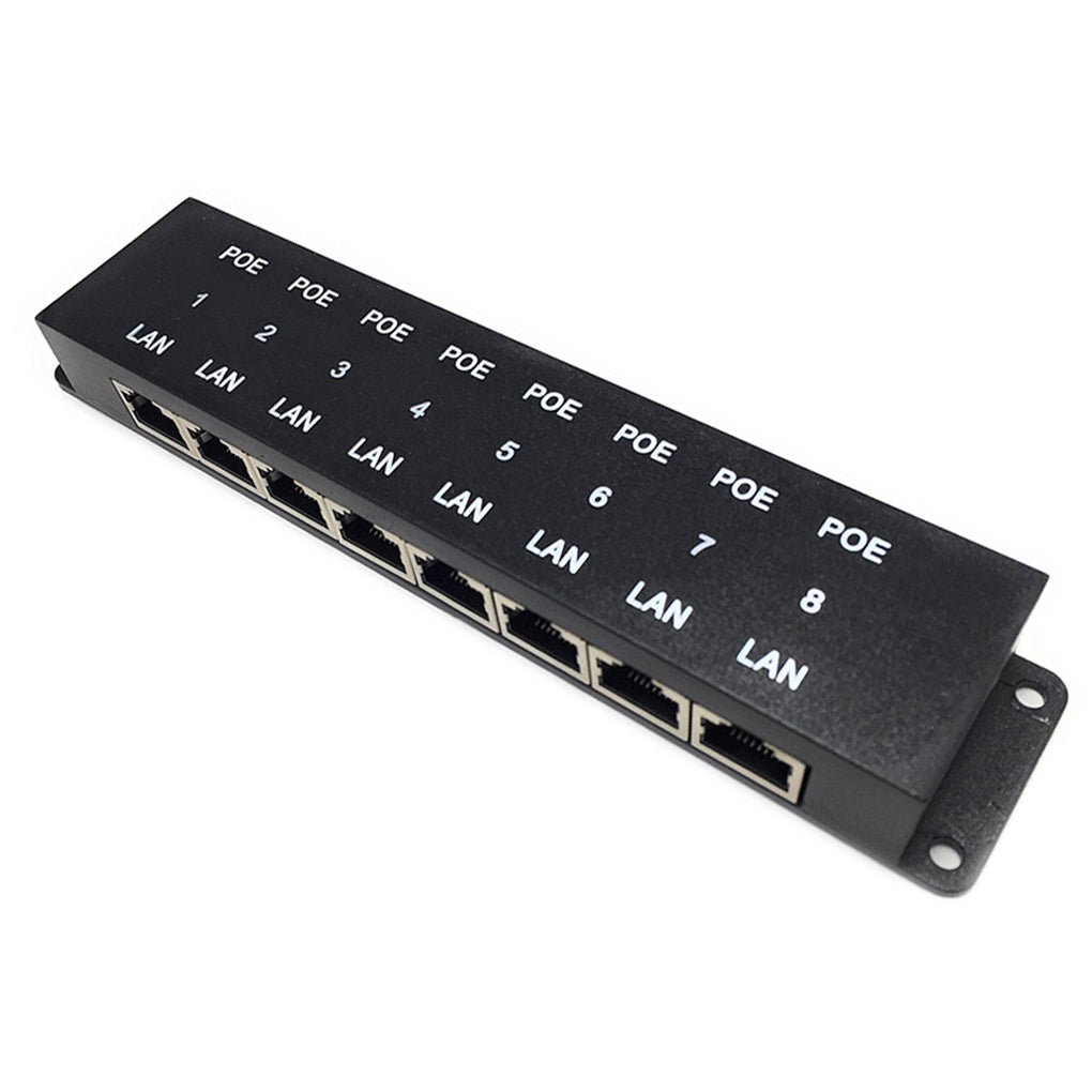 POE-8-PS48V60W 8口百兆被动式PoE带48V60W电源适配器,兼容IEEE802.3af POE设备,可同时连接8台IP摄像机,VOIP电话