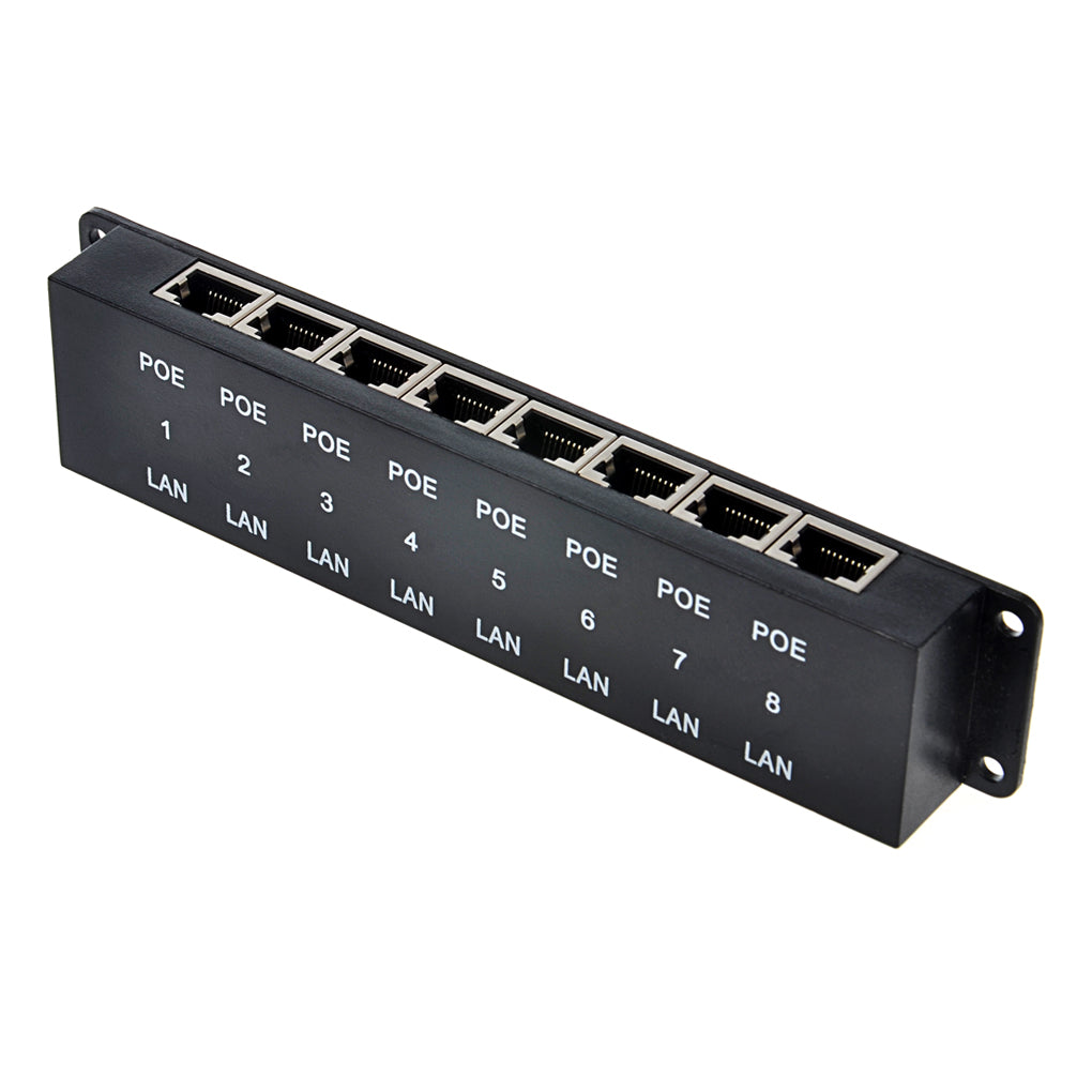 POE-8-PS24V60W 8口百兆POE供电器带24V60W电源适配器,24V被动式POE为 Mikrotik、Ubiquiti 等设备提供POE供电