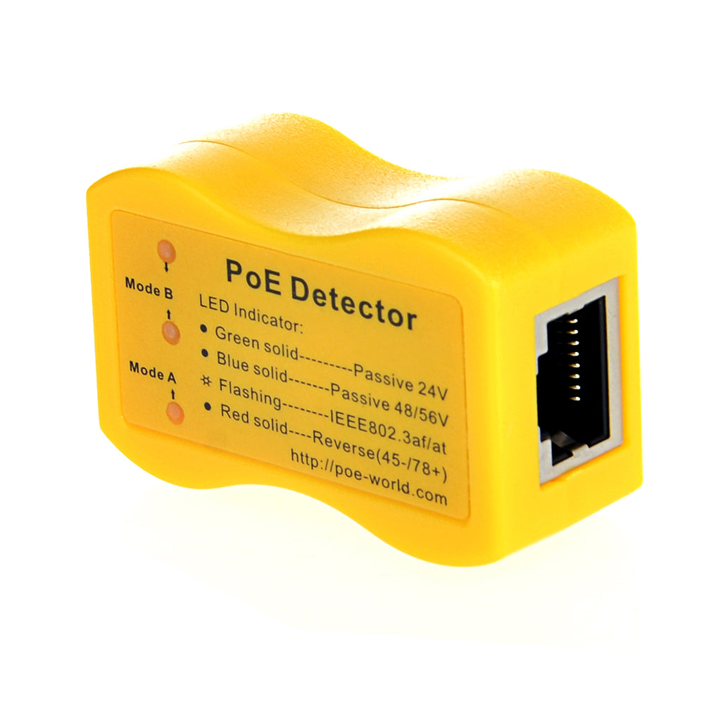 POE 侦测仪便携式的POE检测仪,检测IEEE 802.3af/at、24V被动PoE,无需更换电池--由PoE供电