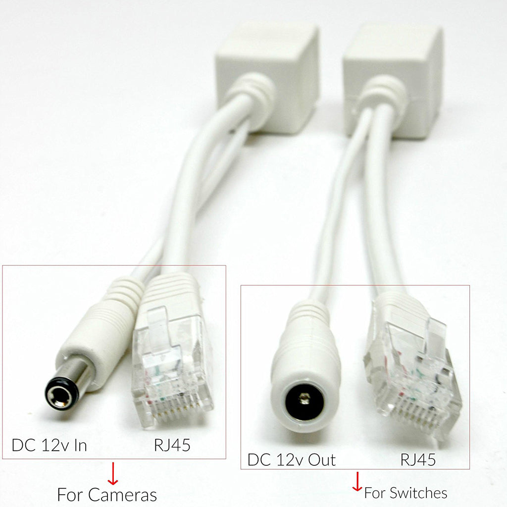 POE-IO 10/100m 百兆PoE分离器和注入器,被动式POE标准,支持12V-48V输入,与不支持以太网供电的产品配合使用
