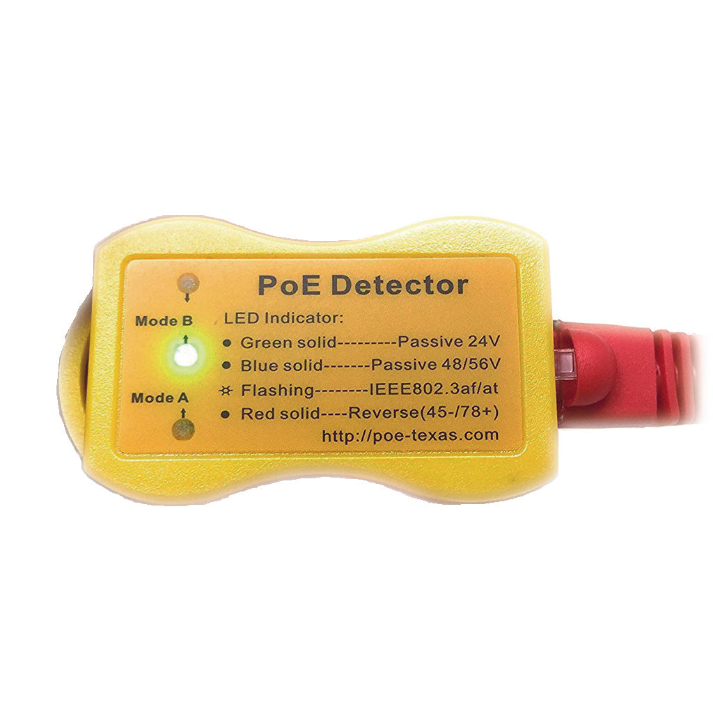 POE 侦测仪便携式的POE检测仪,检测IEEE 802.3af/at、24V被动PoE,无需更换电池--由PoE供电