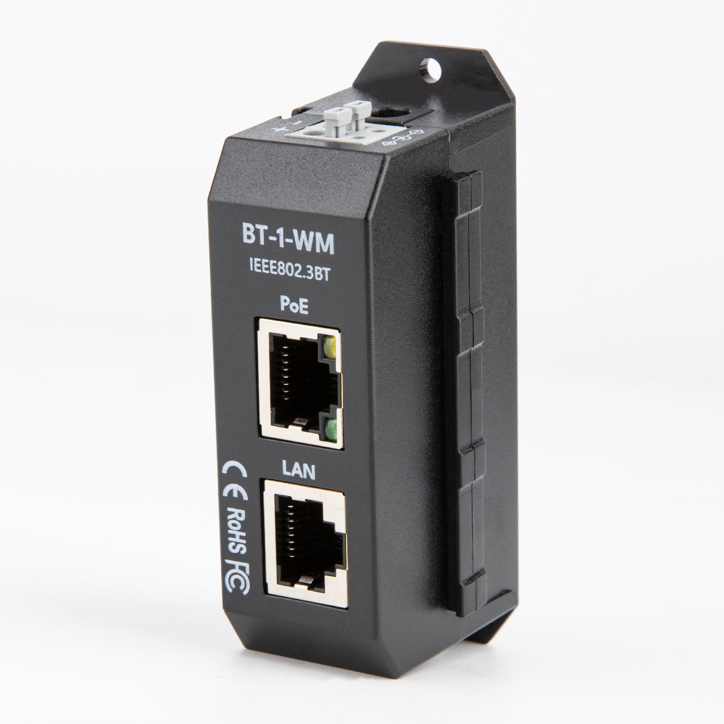 BT-1-WM 单端口2.5千兆PoE供电模块 支持802.3af/at/bt自动协商,最高90W供电