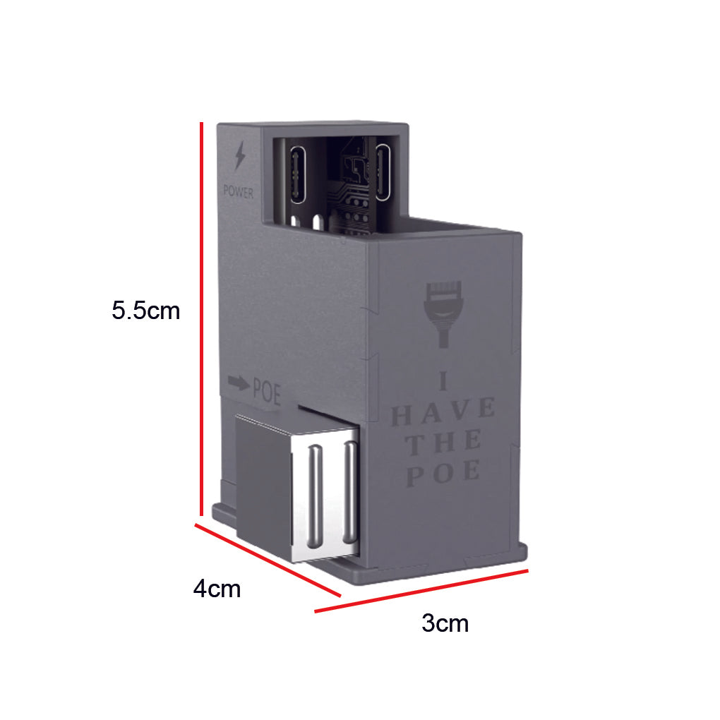 AT-USBC-JB 内嵌式PoE转USBC连接器，通过一根网线为USB-C兼容设备提供稳定的25W电源和10/100m快速以太网数据