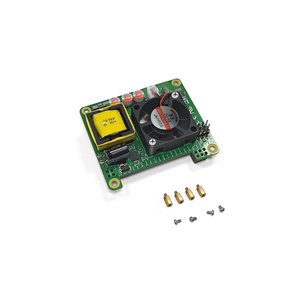 GAT-pihat 适用于树莓派4和3B+，兼容IEEE 802.3af PoE交换机或48V PoE注入器，为树莓派提供5V10W 的功率以及千兆的传输速率