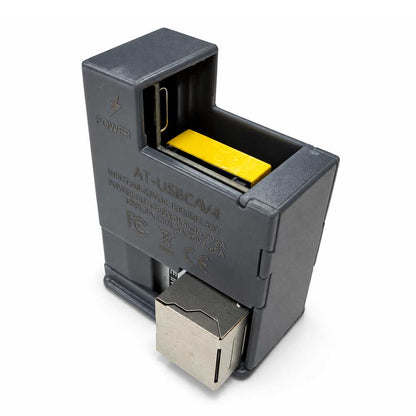 AT-USBC-V4 以太网供电转 USB-C 电源适配器 25 瓦，符合 IEEE 802.3af/at 标准，RJ45 转 Type-C 充电转换器，适用于平板、智能家居面板