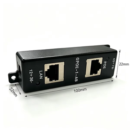 GPOE-1-AB-Y-48V60W 中跨千兆被动式PoE供电器A/B模式和48V60W电源套装，最高60W输出