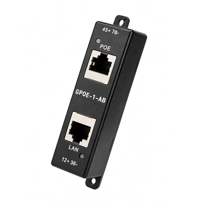 GPOE-1-AB-Y-48V60W 中跨千兆被动式PoE供电器A/B模式和48V60W电源套装，最高60W输出