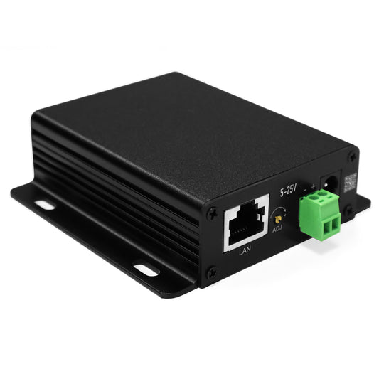 GBT-65W 可调电压 PoE++ 分离器（5–24V/26V 可调），支持 10/100/1000/2.5G 数据，IEEE 802.3bt/at/af，最大输出 6A，延长供电距离至 100 米