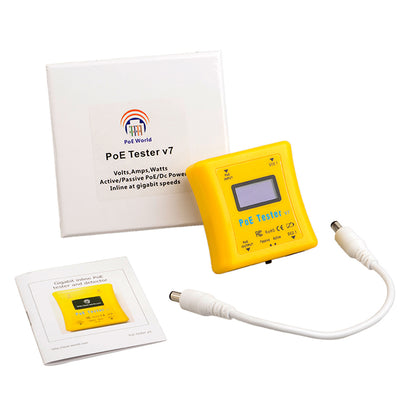 POE Tester Gen2 便携式PoE测试仪快速识别PoE模式,被动式PoE, 802.3af/at, 802.3bt, 并检测设备实际消耗的功率，电压和电流