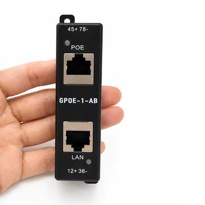 GPOE-1-AB-Y 千兆以太网注入器，24V 48V 中跨被动式 POE 供电器，支持模式A 和 B，最高输出可达60W