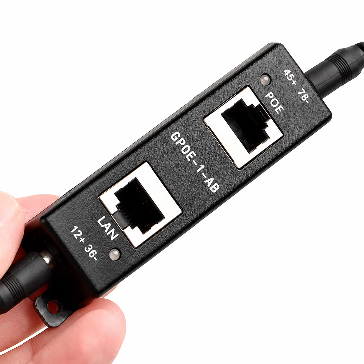GPOE-1-AB-Y 千兆以太网注入器，24V 48V 中跨被动式 POE 供电器，支持模式A 和 B，最高输出可达60W